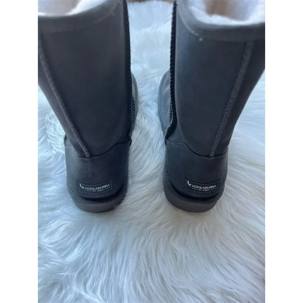 🆕Koolaburra by UGG Women's Grey Koola Suede Faux Fur Boots Size 9 Casual Winter